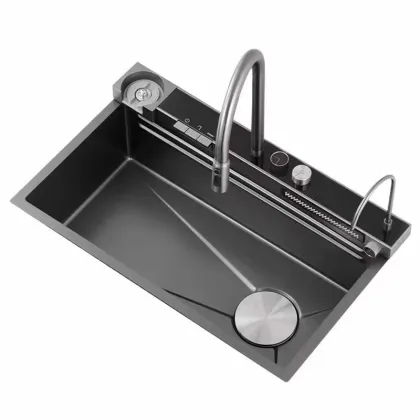 Luxury Smart New Design Stainless Steel Kitchen Sink with Waterfall