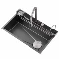 Luxury Smart New Diseño Fregadero de cocina de acero inoxidable con cascada