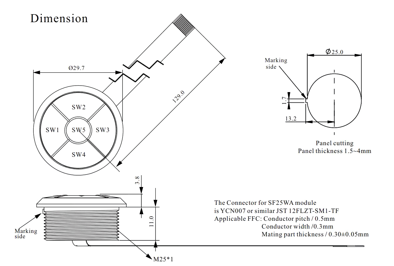 5 Way Navigation Switch spec 2