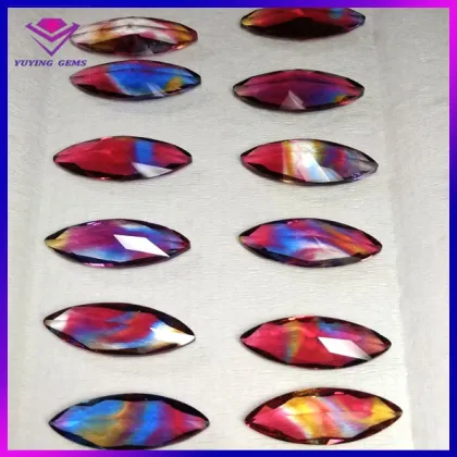 Marquise shape multicolor crystal flavor stone buyer of precious stone
