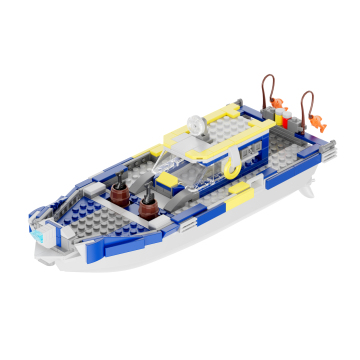 DIY V206 Building Blocks Toy RC Fishing Boat: An Educational Gift for Kids