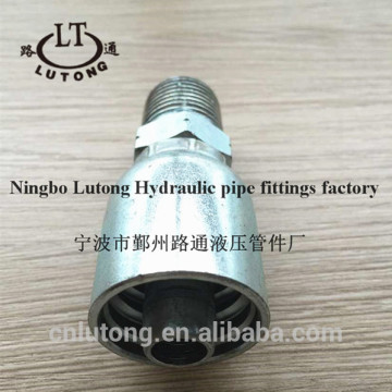 carbon steel one piece hydraulic hose fitting with NPTF male thread