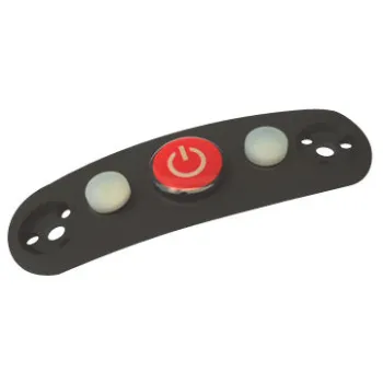 Hard epoxy coated silicone keypad with painted and back-light painting and graphicsNew