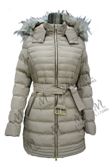 winter women coat warm long fur coat padded women jacket fur hood for ladies