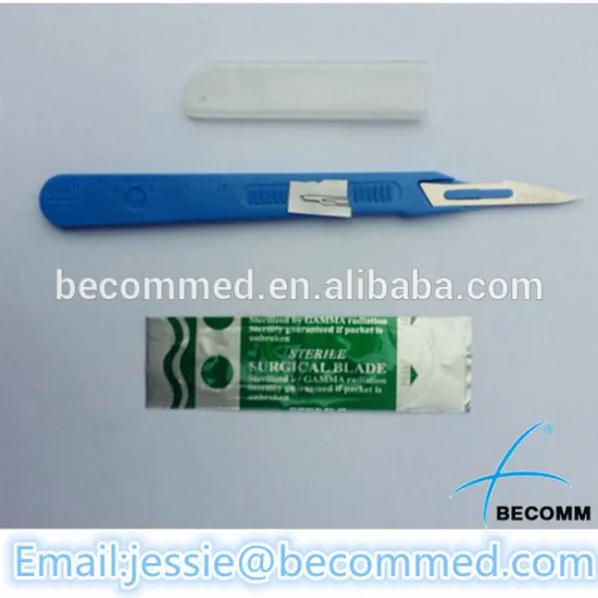 Disposable Surgical Blade With Plastic Handle