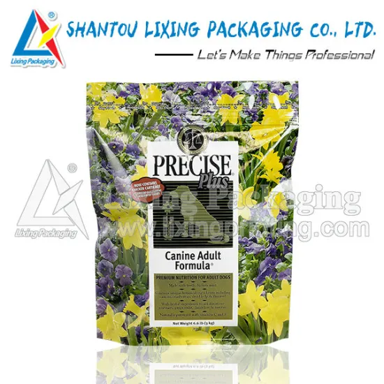 Standing dog food bag