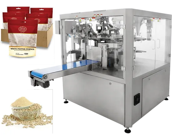 White Pepper Zipper Bag Doypack Pouch Machine