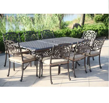 Garden Metal Dining Set - Cast Aluminum Outdoor Furniture