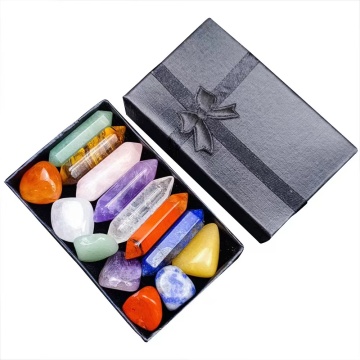 Custom Chakra Stones Kit with Box: Healing Meditation Crystals