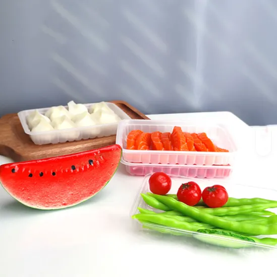 Disposable 2-Compartment Rectangle PE/PP Meat Tray