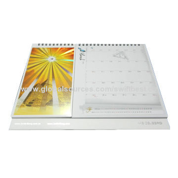 Offset-printed Calendar in Bronzing Printing, Customized Sizes Accepted