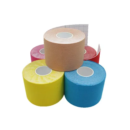 Custom Logo Printed Breathable Waterproof Cotton Elastic Athletic Kinesiology Sports Tape