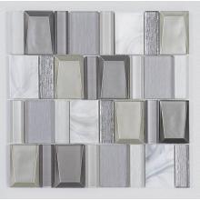 NUEVA COCINA DE PRODUCTO Cerámica de mosaico de vidrio gris blanco