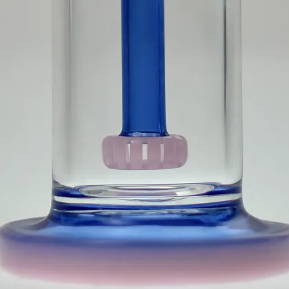 High Borosilicate Blue Glass Water Pipe color can be opition Hookah Multi-Tube Glass Water Pipe Around Backwater