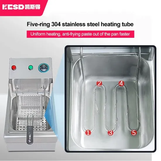 Single Tank Fryer Commercial Stainless Steel for Home with Overheat Protection & Cover Industrial Deep Fryer Restaurant