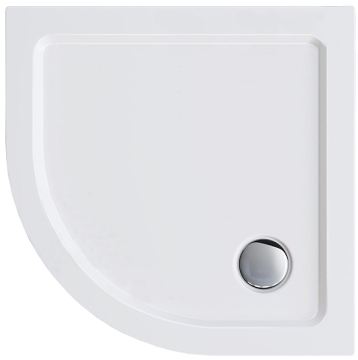 Modern White Curved Artificial Stone Shower Base Tray