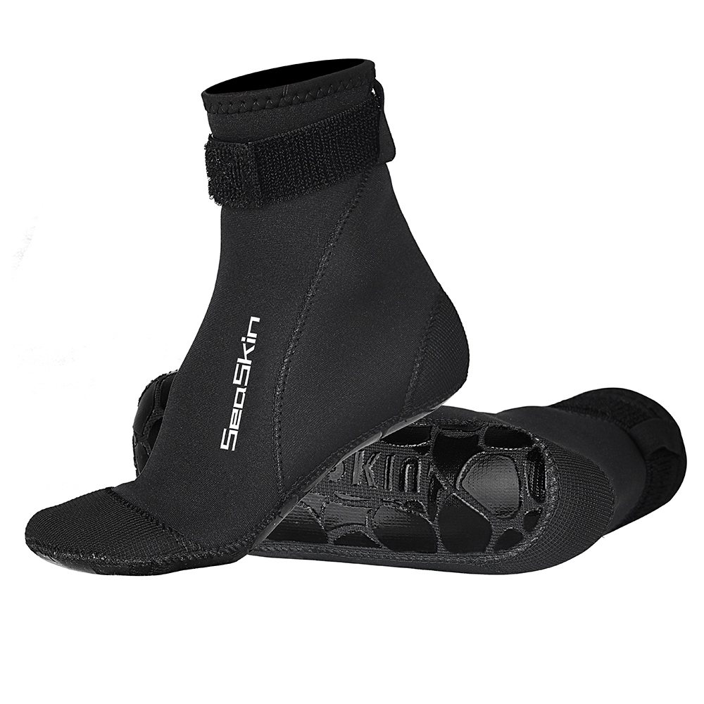 Seaskin Long Neoprene Socks with Velcro Closure