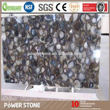 Light Artificial Onyx Decorative Stone Resin Cobble Slab