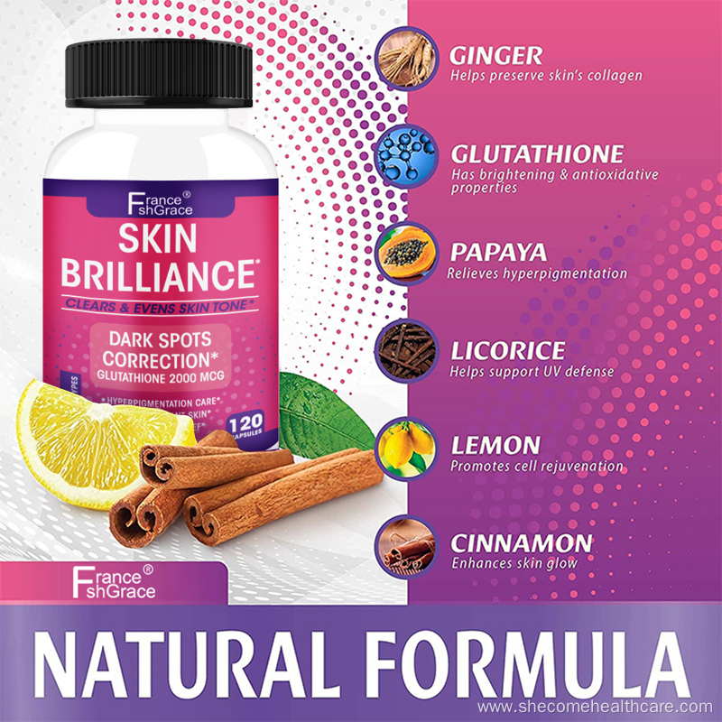 Skin whitening Reduces cell damage including glutamine