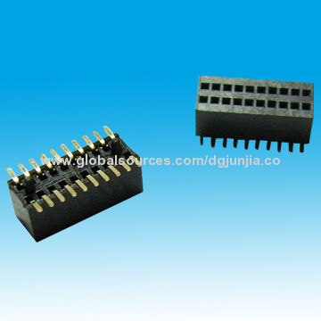 1.27mm (0.050-inch) Female Header Connectors, Dual-row, SMT Type, 4.3mm Height, RoHS Mark