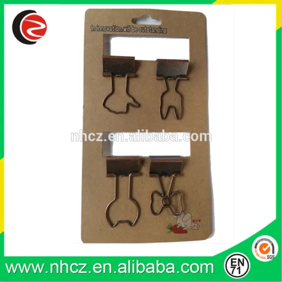 25MM Bronze Shaped Binder Clips 4 pack