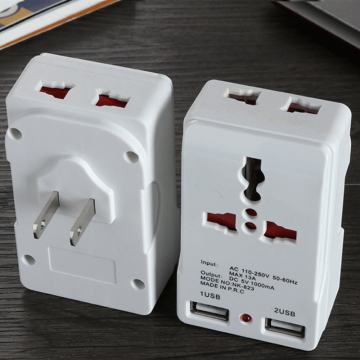 Hot Sale Universal EU plug adapter converter with 2100mah usb port