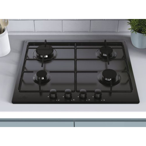 Candy Gas Hobs UK 4 Rings Black Steel