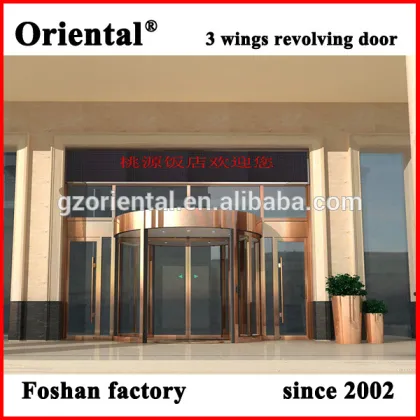 rose gold stainless steel rotating doors in doors