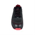 Space Black Red Sandwich Mesh Safety Shoes