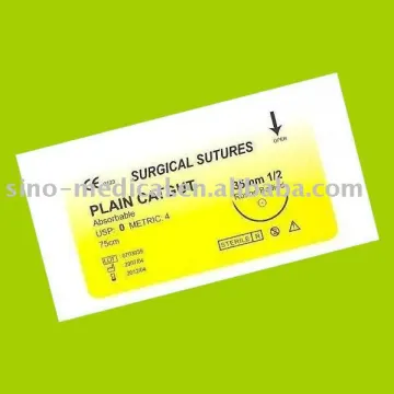 plain catgut suture with needle