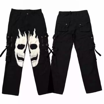 Pantalones de carga para hombres negros de Halloween a la venta