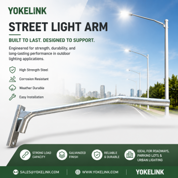 Street Light Arm | Hot Dip Galvanized Road Lighting Arm Support Bracket