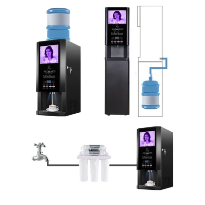 Automatic Coffee Vending Machine for Hot and Iced Coffee Advertising