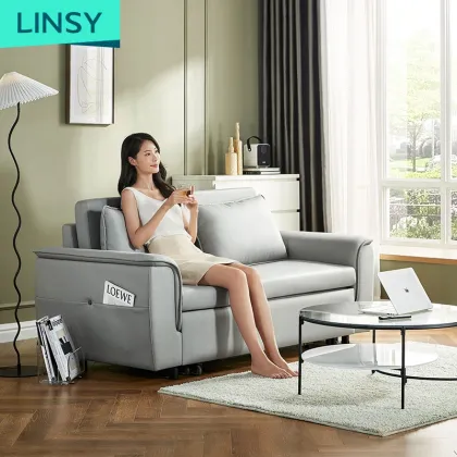 Linsy Sofa Cama:Convertible Matrimonial Sofa Bed with Storage