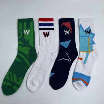 Chaussettes de sport en coton étiquetées personnalisées