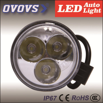 Ovovs round 12v 9w work lamp led compact offroad light for car