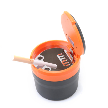 LED Illuminated Round Orange Vehicle & Cigar Ashtray Logo Design for Desktop