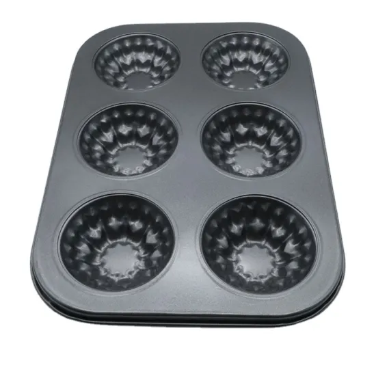 OEM Hot Sale Custom Carbon Steel Cakecup Shape Flower Bottom Baking Pan Sets for Muffins