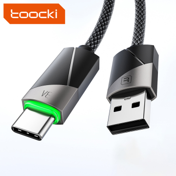 Toocki Hot 1M/2M 3A Smart Power-Off Cable for Safer Charging - Aluminum Alloy USB/C charging Cable for iPhone 15