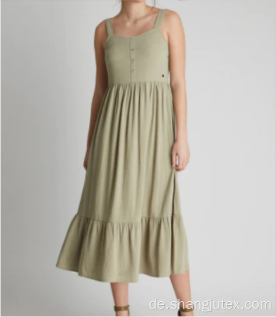 langes Kleid mit Gurten