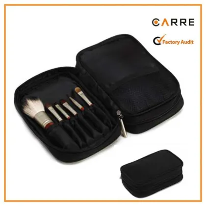 custom zipper travel makeup artist Nylon make up brush bag