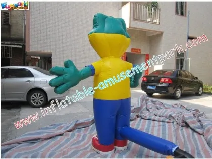 Durable Advertising Inflatables , 0.4mm Pvc Tarpaulin Inflatable Frog