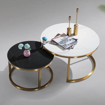 Wholesale Round Coffee Table Set: Sintered Stone, Living Room Marble Tables Combination