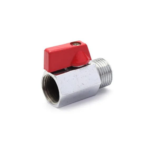 Wholesale Manufacture PN10 Brass Mini Ball Valve Size 1/4 Female with Red Handle