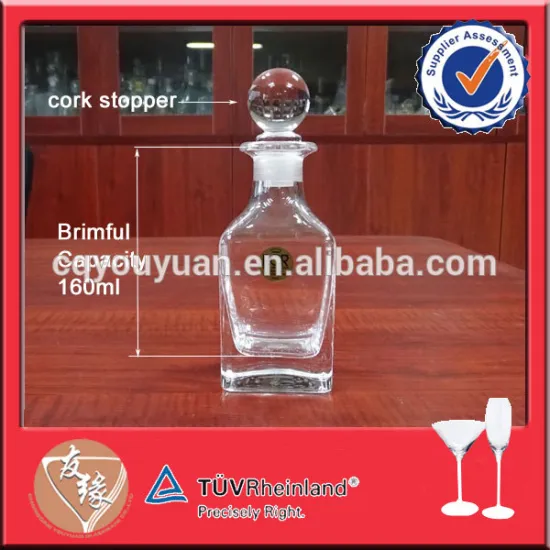 Cork stopper square old fashioned perfume bottle 125ml