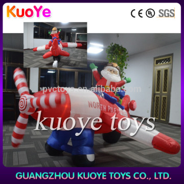 Christmas inflatable santa on plane, inflatable santa for sale, Christmas inflatable products