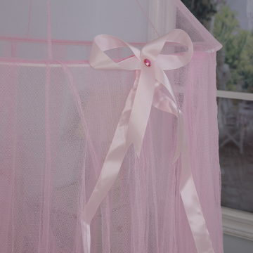 Pink Ribbon Umbrella Mosquito Net Bed Canopy