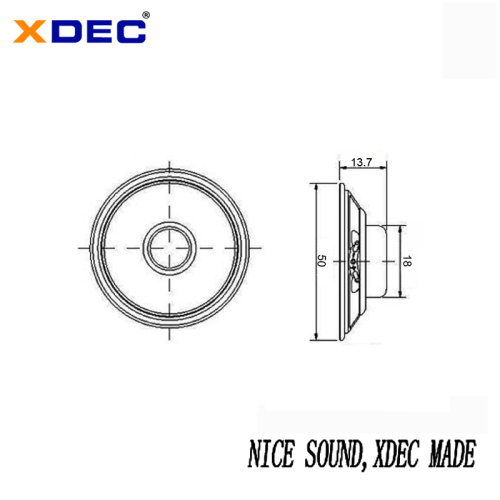 50mm loud sound 4ohm 3w Medical Alarm speaker