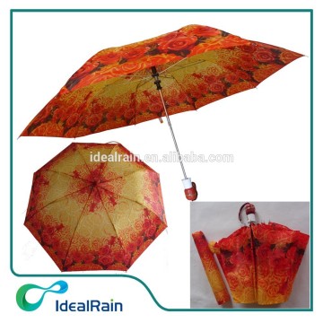 2015 new flower rose print cheap market umbrellas wholesale china
