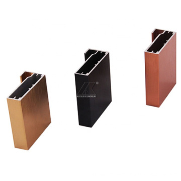Custom Length 6063 T5 Aluminium Closet Wardrobe Handle Profile in Brushed Golden, Rose Gold, and Black